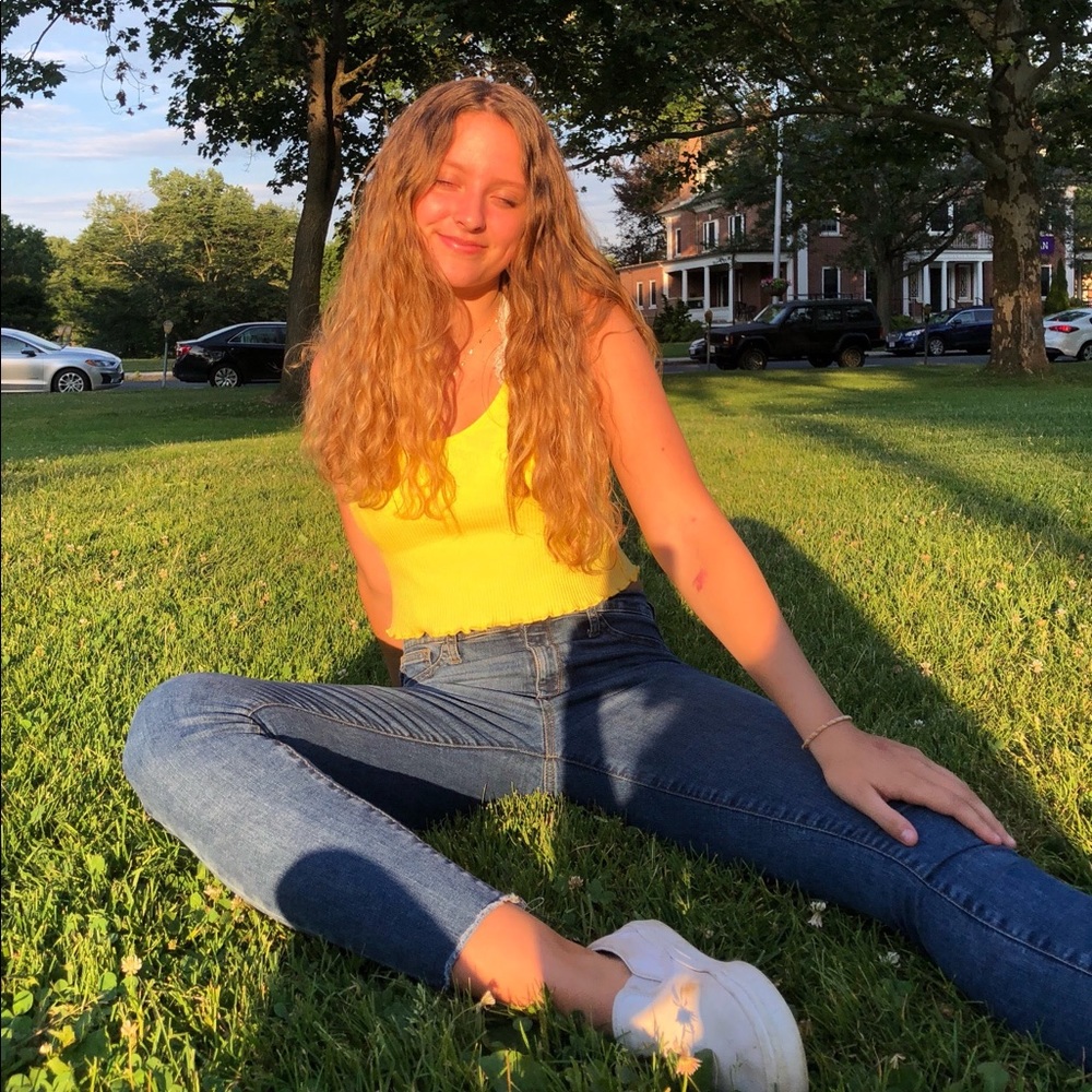 Yellow Crop Top